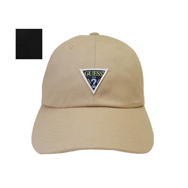 GUESS ゲス GS TWILL ORIGINAL LOW CAP 187115001 BLACK BEIGE キャンバス 帽子 キャップ メンズ レディース
