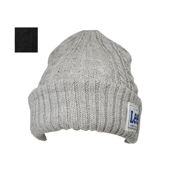 Lee リー LE CABLE WATCH CAP ACRYLIC ケーブル ワッチ キャップ アクリル 100176317 GRAY BLACK メンズ レディース