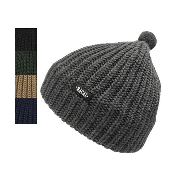 Racal ラカル ローゲージニットキャップ RL17931 CHARCOAL BLACK DOLIVE BEIGE NAVY メンズ レディース