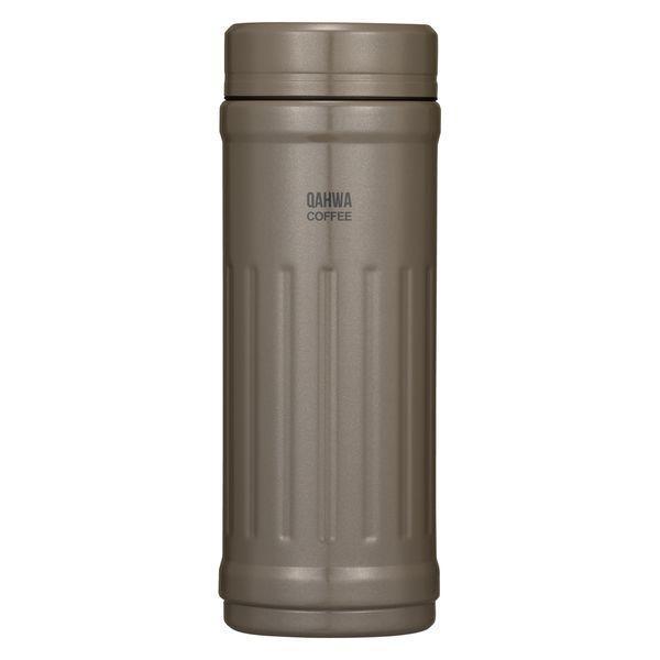 QAHWA カフア 珈琲専用ボトル 410ml アイボリー 直飲み 真空断熱2層構造 内面テフロン加工 コーヒーの味と香りを愉しむ カフアコーヒーボトル2