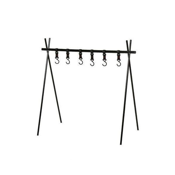 フィールドハンガーラック　ショート【K-10547】■組立簡単で小物をお洒落に収納できます■さまざまな用途でマルチに使える折りたたみ式のアルミハンガーラックですカラーブラックJANコード4582451304488サイズ(約)幅77×奥行56...