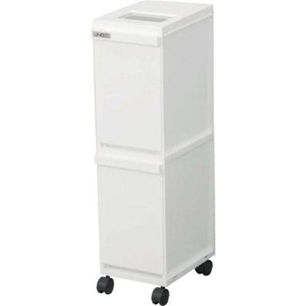 新輝合成 ユニード 多段スリムペール2段 ホワイト スリ新輝合成 ユニード多段スリムペール2段 ホワイト スリム●売れ筋ユニードシリーズに、ついに多段タイプが登場。スリムでシンプルなスタイリング。プッシュ＆引き出し分別。●上からさっと捨てら...