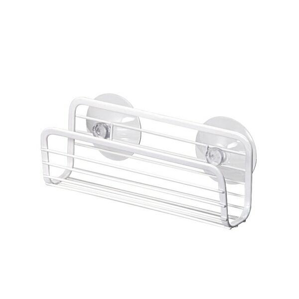 大理石調シンクトップのキッチンに馴染むホワイトカラーサイズ D50×W170×H76mmカラー ホワイト材質 本体＝鉄（樹脂コーティング）吸盤＝塩化ビニル樹脂