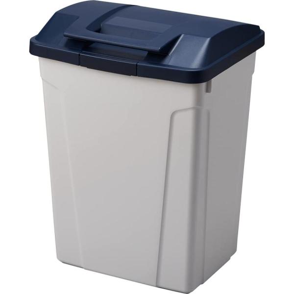 他サイト： アスベル ハンドル付分別ペール７０Ｌ ブルー ごみ箱 ゴミ箱 ダストボックス フタ付 ロック付 屋外対の商品画像