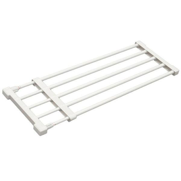 ☆ネジ・釘を使わず、簡単取付け！☆壁を傷つけない突っ張り式！【メーカー品番】 : KB-63【色調】 : 白【参考耐荷重（kg）】 : 30〜13kg【商品サイズ（cm）】 : 幅 63〜93cm × 奥行 23.5cm × 高さ 3.3c...