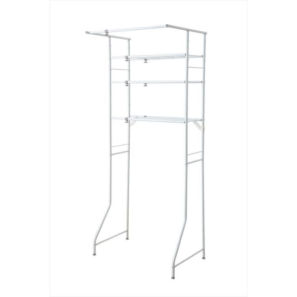 圧倒的収納力！●棚は10cm間隔で調整可能●便利なハンガーバー付きカラー ホワイトJANコード 4977612643429サイズ 幅60-93×奥行53×高さ182cm耐荷重 20kg材質 （パイプ・棚類）：鉄・エポキシ樹脂粉体塗装（樹脂部...