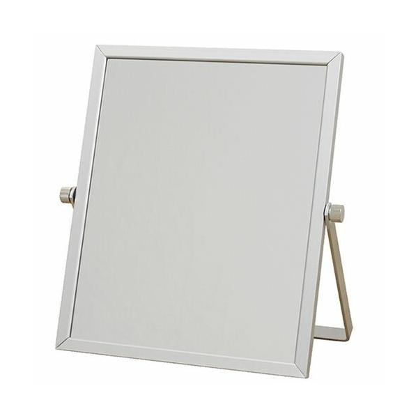 売れ筋のアルミ枠ミラーアルミスタンドミラー SV AL-20・脚は角度調節可能な可動式で、収納の際には厚さ１ｃｍと非常にコンパクト。角度調節後はヒンジ部のネジを手で締め直すことでヒンジ部の緩みを解消。アルミの質感生かしたシンプルな色・形状は...