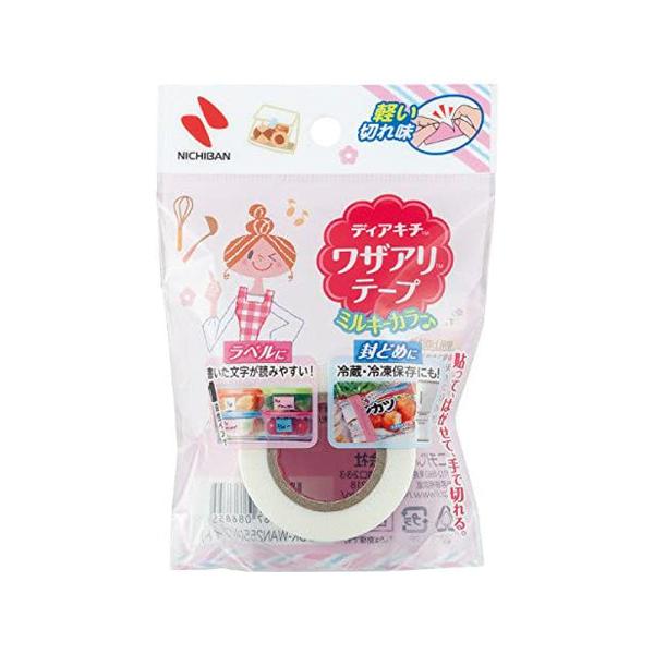 ワザアリテープ ミルキーカラー 詰替WH ●手で切れて、キレイに剥がせる。●上から油性ペンで文字も書けます。●テープは貼ったまま冷蔵庫（４℃）や冷凍庫（?１８℃）内でも使用可能。●テープ厚：０．１５ｍｍ●材質：基材＝ポリエチレンクロス，粘着...