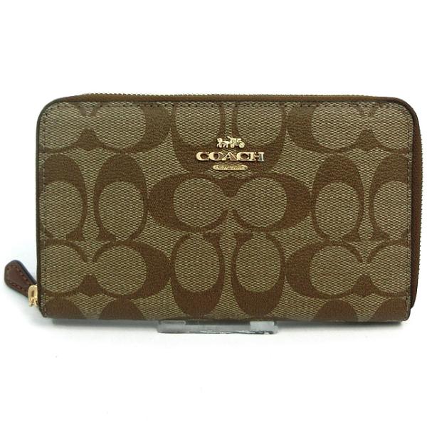 COACH コーチ コンパクト 長財布 ラウンドファスナー ミディアム