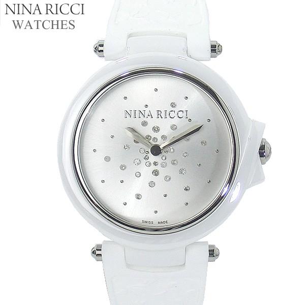 ニナリッチ NINA RICCI 腕時計 レディース N068001 ホワイト/シルバー
