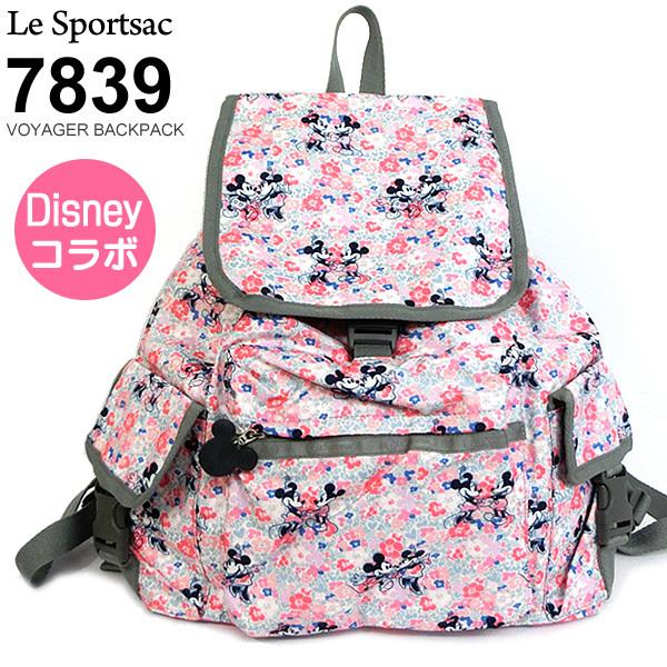 レスポートサック ディズニー リュック バックパック Disney×LeSportsac ボイジャー 7839 P929 ピンク VOYAGER  レスポート PPRR