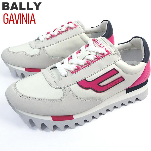 BALLY バリー レディース スニーカー レザー シューズ 靴 GAVINIA M F SHARK 6228571 ホワイト/ピンク 決算セールSSP