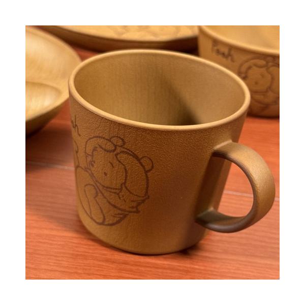 ディズニー／くまのプーさん マグ カップ コップ 木目調 樹脂食器 88016 / 寝ころび プーさん