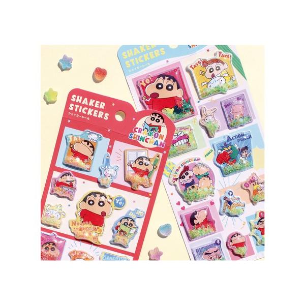 クレヨンしんちゃん シェイカーシール KS-5562141-2 /パワフルコミック／みんな集合 パワフルコミック／しんちゃん