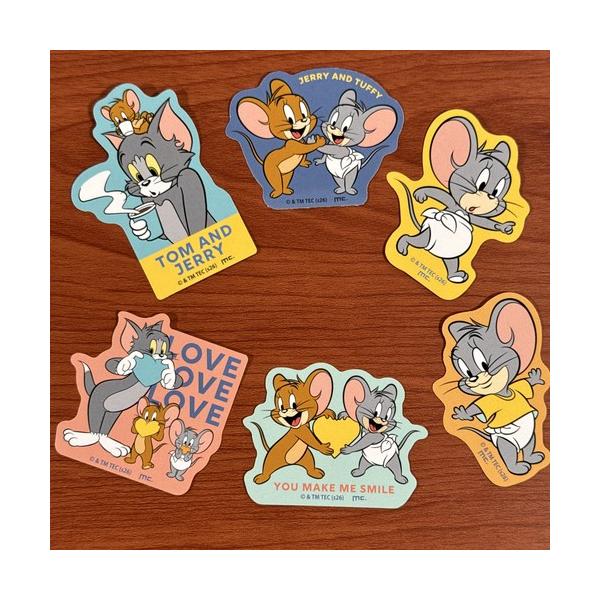 トム＆ジェリー／TOM&JERRY 3枚セットステッカー TJM-482-3 / コーヒー ハート トム ジェリー タフィ