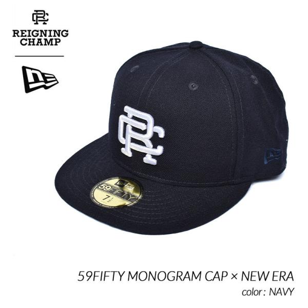 REIGNING CHAMP × NEW ERA 59FIFTY MONOGRAM CAP NAVY REIGNING CHAMP × NEW ERA 59FIFTY MONOGRAM CAP NAVY