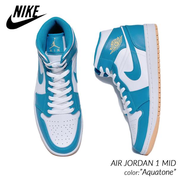 AIR JORDAN1 MID エアジョーダン1 MID ホワイト/アクアトーン 5/6・5/8発売｜Nike Air Jordan 1 Mid 
