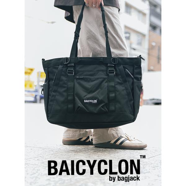 BAICYCLON ブラック トートバッグ 大容量 BAICYCLON by Bagjack バイシクロン トート バッグ TOTE BAG