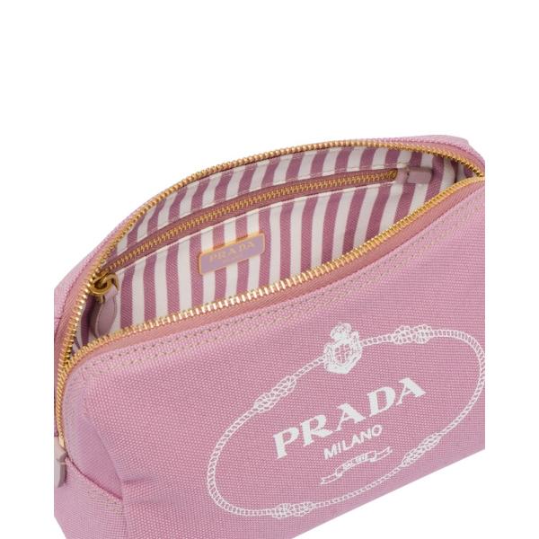 半額 プラダ バック バッグ バッグ ポーチ ピンク 春 Prada コットン 1na693lf0v4cprada1na693lf0v4c ブランドショップprecious コスメポーチ ブランド 化粧ポーチ ホワイト ストライプ