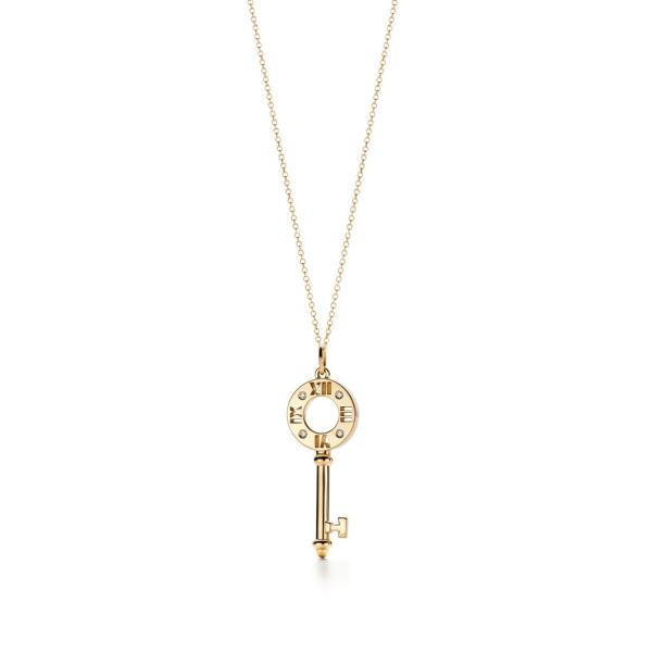 ティファニー Tiffany ネックレス ゴールド 18k ダイヤモンド 鍵 キー ローマ数字 チェーン41cm Www Purrworld Com