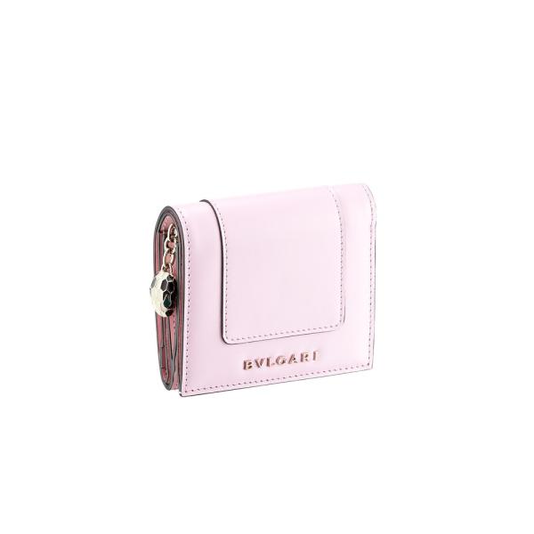 高級素材使用ブランド人気殺到 史上最も激安 ブルガリ Bvlgari 財布 財布 小財布 冬 三つ折り ３つ折り ピンク ゴールド スネーク ピンク ヘッド グリーン マラカイト カーフレザー