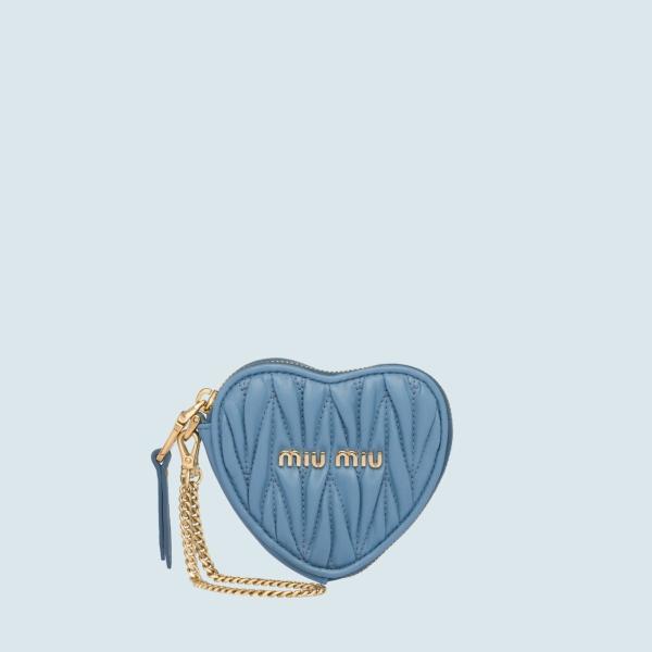 ミュウミュウ Miu Miu Miu キーケース ゴールド キーホルダー キーリング ギャザー ライトブルー ゴールド ハート ギャザー レザー 5tl358nf0637miumiu5tl358nf0637 ブランドショップprecious
