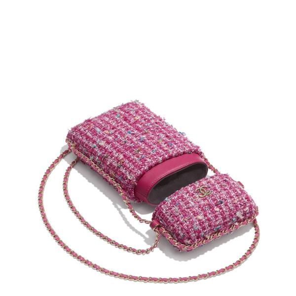 シャネル Chanel 爆売りセール開催中 バッグ バック ショルダーバッグ ツイード チェーン レザー ピンク