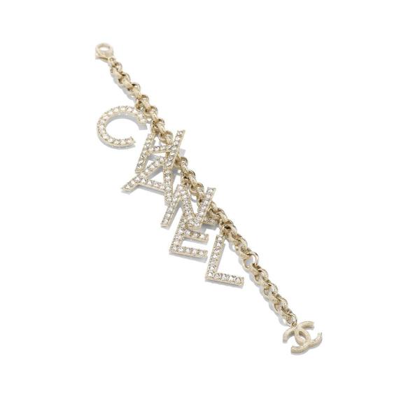 シャネル Chanel ブレスレット ゴールド クリスタル ストラス ラインストーン ビジュー Www Mohmmadiyon Com
