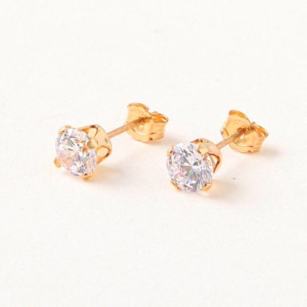 誕生石 ピアス 4月 CZダイヤモンド AAAAA(A5) 1.0ct（カラット） 14K ゴールドフィルド 誕生日 プレゼント 定番 ギフト
