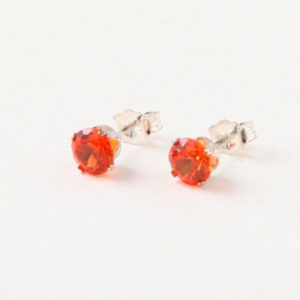 誕生石 ピアス 9月 パパラチア サファイア 1.0ct（カラット）シルバー 925 誕生日 プレゼント 定番 ギフト
