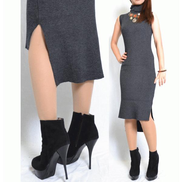 ロングニット ワンピース レディ ス タートルネック ノースリーブ 綺麗目 かっこいい 通勤 通学 イベント 海外着 Buyee 日本代购平台 产品购物网站大全 Buyee一站式代购 Bot Online