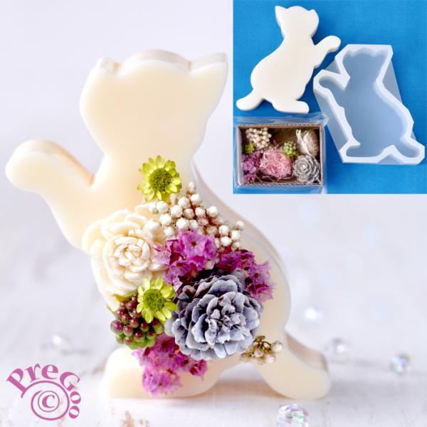 ◆完成サイズ： 9.0×9.4×高2cm 型いっぱいまでのワックス容量 約77g（ドライ装飾パーツ込）◆製品サイズ： 9.5×10.3×高2.3cm「作ってみたいけど材料などがわからない」というお声をよく頂いておりましたので、モールド、ワッ...