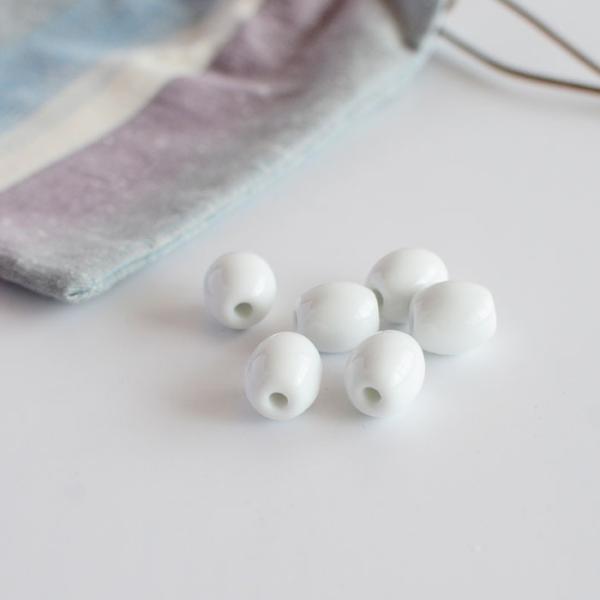 森修焼（しんしゅうやき） アクセサリー用ビーズ 6粒入り : プレマ