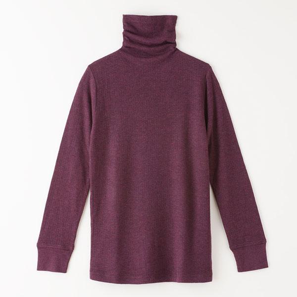 takefu 癒布　ボトルネック　野葡萄 竹布-TAKEFU 癒布長袖ボトルネック Ladies' 野葡萄（のぶどう