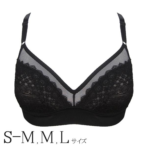 ブラレット ブラジャー ノンワイヤーブラ 三角ブラ おやすみブラ 寝る時 ナイトブラ ワイヤーなし ブラック 黒 下着 通販 レディース ジュメイラ 30代 40代