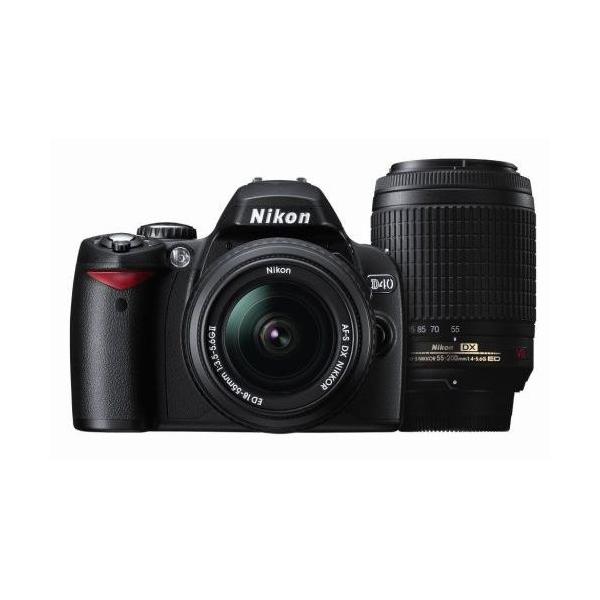 ニコン 中古 1年保証 美品 Nikon D40 18-55mm II 55-200mm VR ダブル