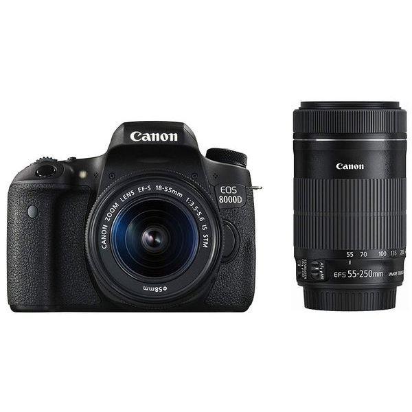 中古 １年保証 美品 Canon EOS 8000D ダブルズームキット : pre701810