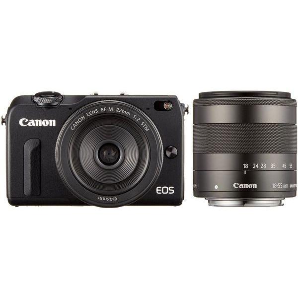 １年保証 美品 Canon EOS M2 レンズキット 18-55mm IS STM ブラック-