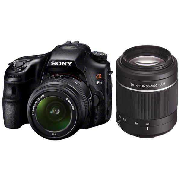 SONY 中古 1年保証 美品 α65 ダブルズームキット DT 18-55mm + 55 