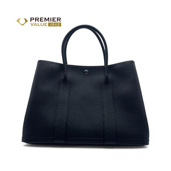 エルメス ガーデンパーティー PM ノワール ネゴンダ シルバー金具 Z