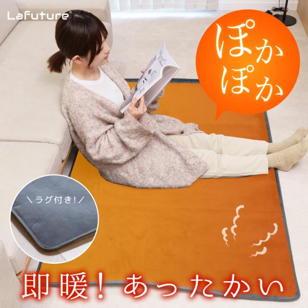 ホットカーペット HOKAPE ホカペ Lafuture 本体 節電 カーペット 電気カーペット 足元 即暖 速暖 100×150 軽量 滑り止め付 ラグマット 冬 絨毯 秋 冬用 長方形 温度調節 premium-interior_lff-hm22