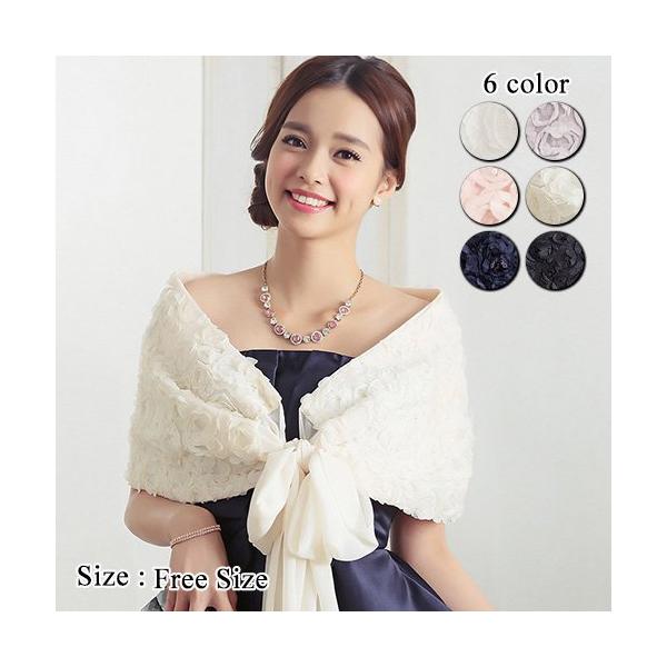 ボレロ・ショール シフォン シンプル スパンコール モチーフレース メリハリ 花柄 愛らしい フラワー レース フリーサイズ グラシア