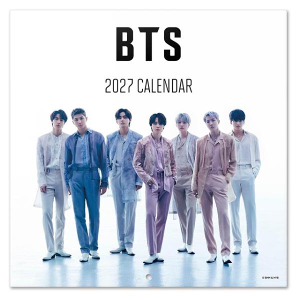 2027年輸入版BTSカレンダー 爆買 RM JIN SUGA J-HOPE JIMIN V JUNG KOOK ARMY ヨーロッパ スクエア 一年間