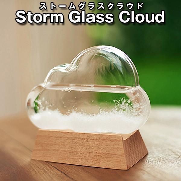 ストームグラスクラウド (レトロ 気象計 Fun Science インテリアオブジェ 不思議な現象 雲型 天気予報 晴雨予報 結晶 天気 硝子 ガラス)