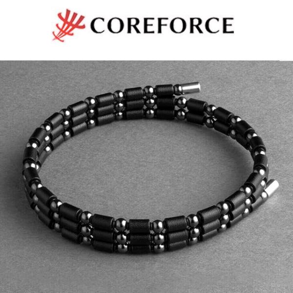 安定するコンディション！プロアスリート仕様漆黒の輝きを装着！フィジカルエナジー漲るコアフォース50cm！ヘマタイトブラックモデル！本店はコアフォース正規取扱店に認定されています。BLACK for PERFORMANCE &amp; DIG...