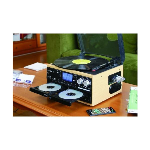 （送料無料!）NEWオールサウンドシステムプレイヤー&レコーダー（ダビング/録音/レコード/カセットテープ/ラジオ/CD/SD/USBメモリ