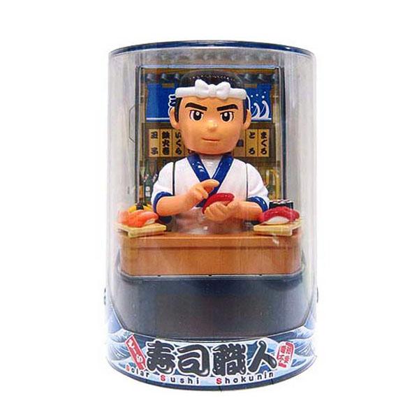 動く人形 日本土産 寿司 (電池不要！ソーラートイ 「寿司職人