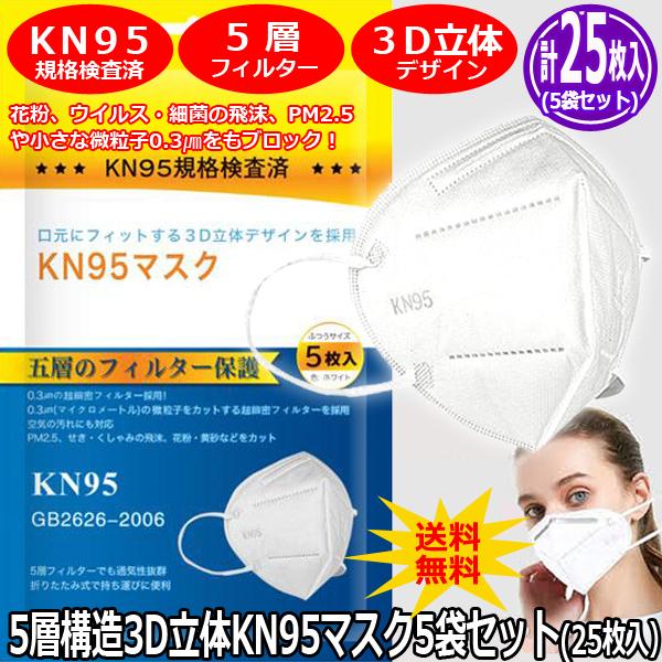 5層構造3d立体kn95マスク5袋セット 25枚入 Kn95マスク ウィルス対策 飛沫対策マスク 口元にフィット 3d立体デザイン Kn95規格検査済 Toko Kn95m5 プレミアムポニー 通販 Yahoo ショッピング