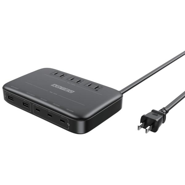 アドテック マルチポート 充電器 130W PD3.0充電器 5ポート(USB-Cｘ3+USB-Aｘ2)GaN 高速充電 ノートパソコン MacBookPro iPhone Android APDT-V130A2C3-BK