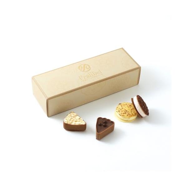 ケーキとマカロンをショコラで表現した、華やかで可愛らしいショコラ・内容量4個保存方法直射日光を避け、25℃以下の涼しい場所で保存してください。原材料名砂糖、ココアバター、全粉乳、植物油脂、カカオマス、脱脂粉乳、牛乳、グルコースシロップ、乳糖...